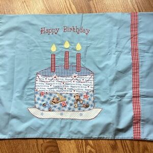 Blue Happy Birthday Bedding Sheet